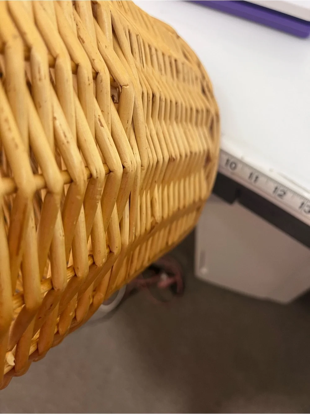 Vintage Wicker Basket Large 13” handles